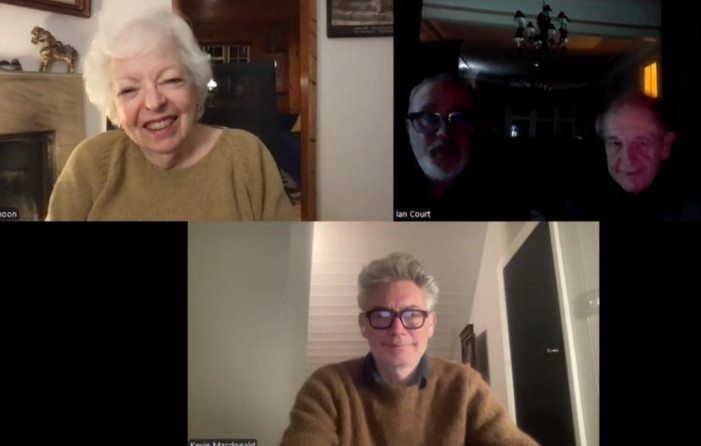 Thelma Schoonmaker, Kevin Macdonald, Professor Beveridge and Andrew Moor.- zoom call 25th October 2025 
